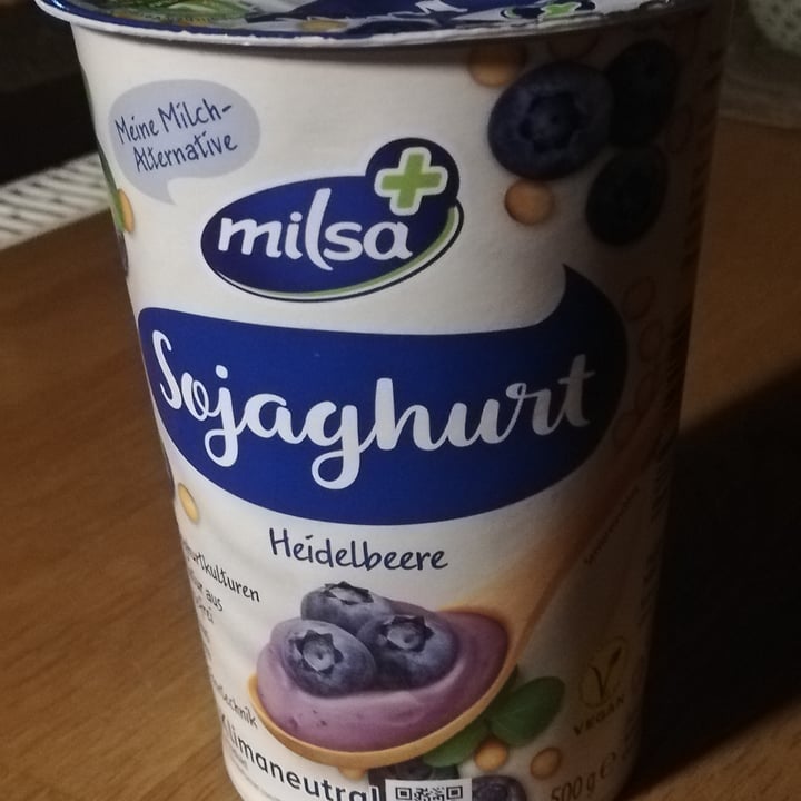 photo of Milsa Sojagurt Blueberry shared by @heyimvegan on  10 Oct 2021 - review