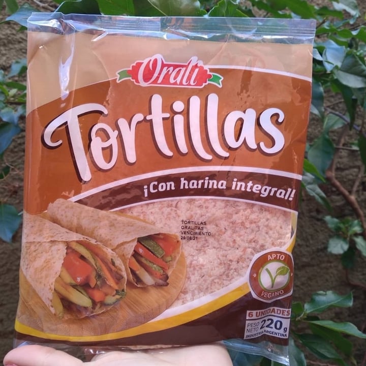 photo of Orali Tortillas con Harina Integral shared by @fatimafit on  30 Jul 2021 - review