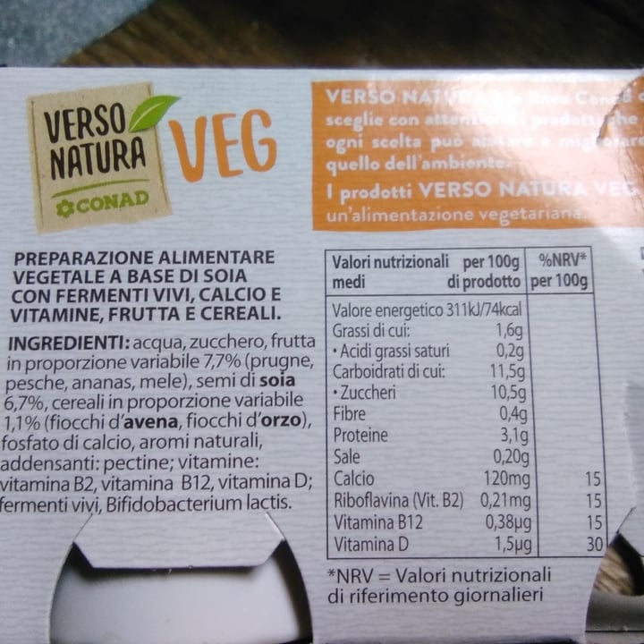 review photo of Verso Natura Conad Veg Yogurt Soia Frutta e Cereali shared by @spusu on 12 Apr 2022 - review