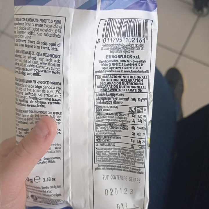 review photo of Forno Damiani Taralli naturali con olio d'oliva shared by @mariazuardi on 24 Feb 2022 - review