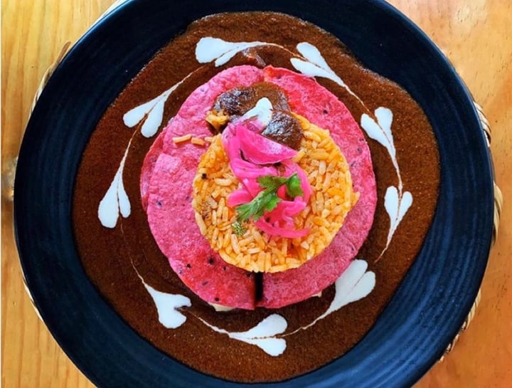 review photo of La Pitahaya Vegana Mercado del Carmen San Ángel Mole Vegano shared by @paulinalvazm on 10 Mar 2020 - review