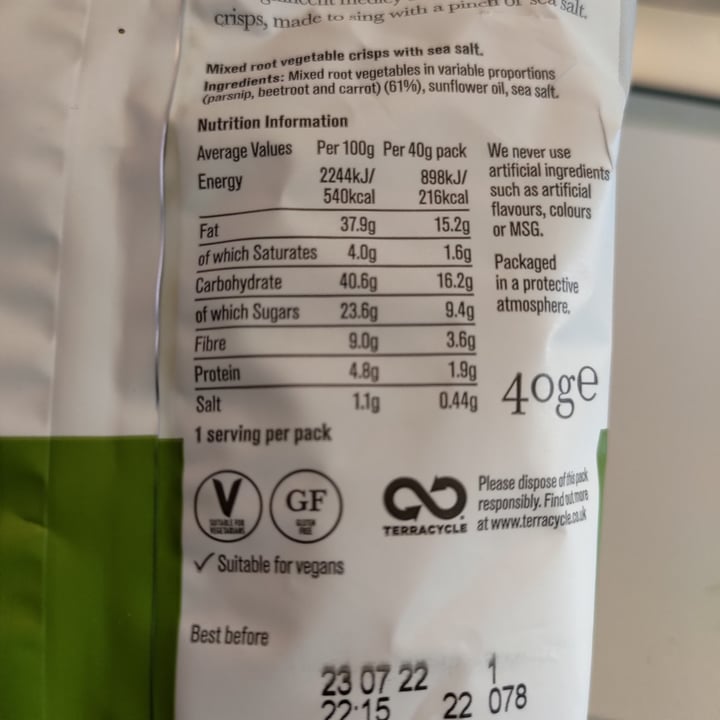 photo of Tyrrell's Veg Crisps shared by @stevenneoh on  30 May 2022 - review