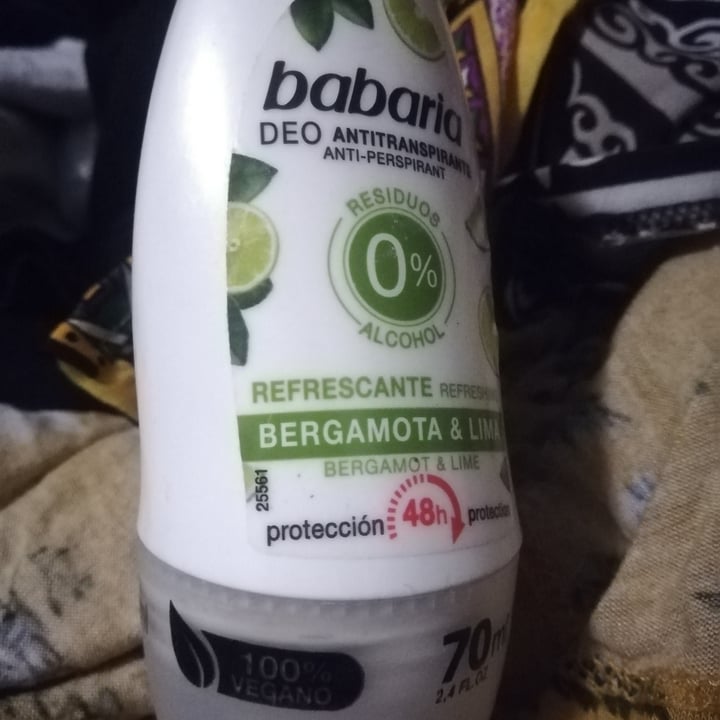 photo of Babaria Bio  Desodorante Antitranspirante Bergamota & Lima shared by @lorenagreen on  06 Aug 2021 - review