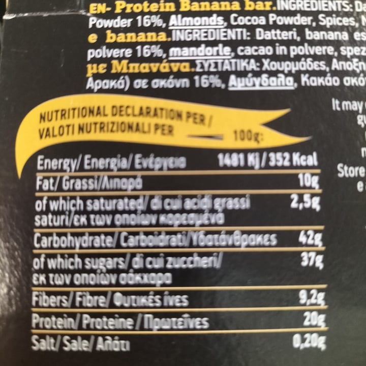 photo of ID 100% plant based protein banana bar shared by @raffa70s70 on  28 Nov 2022 - review