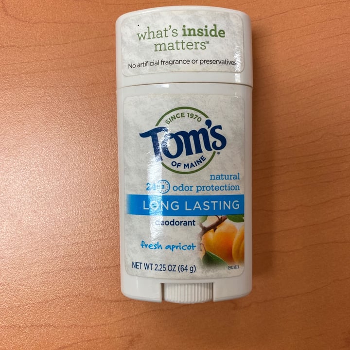 photo of Tom's of Maine Long Lasting Fresh Apricot Deodorant shared by @jessicabenson on  01 Dec 2020 - review
