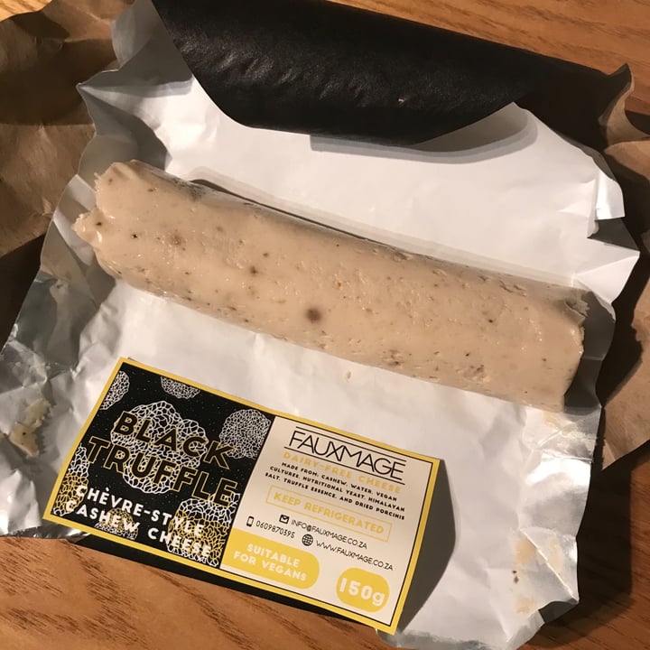 photo of Fauxmage Black Truffle Chèvre-Style Cashew Cheese shared by @upmyeco on  11 Oct 2020 - review