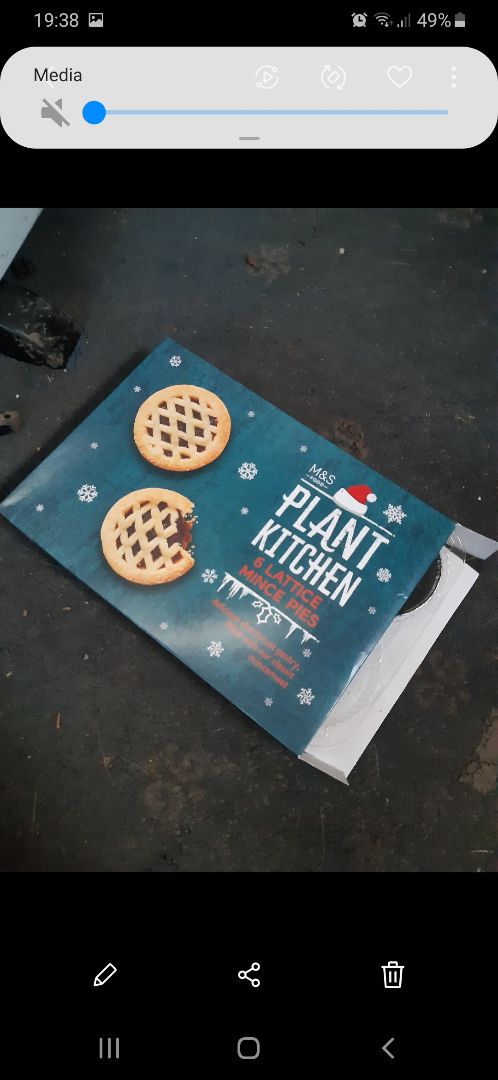 photo of Plant Kitchen (M&S) Lattice Mince Pies shared by @flobadob on  12 Mar 2020 - review
