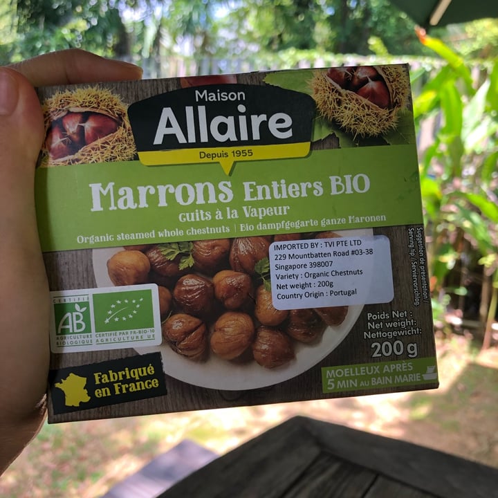 photo of Maison Allaire Organic Steamed Whole Chestnuts shared by @mywildbraveheart on  10 Dec 2021 - review