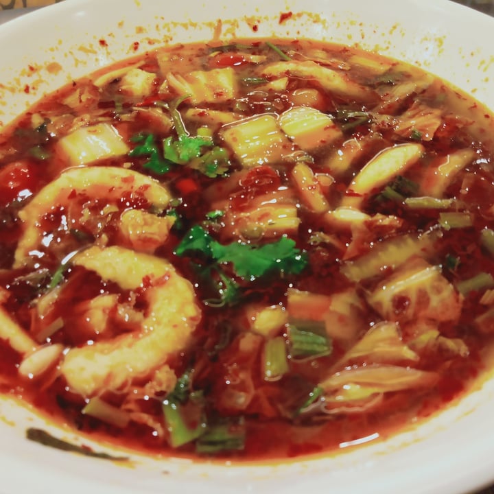 photo of Greenland Vegetarian Restaurant Tom yum red soup shared by @veganspicegirl on  25 Aug 2020 - review
