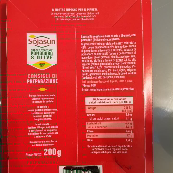 photo of Sojasun Burger Vegetale Pomodoro & Olive shared by @irene97 on  23 Jul 2022 - review