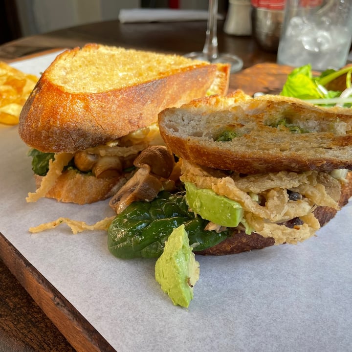 photo of Java Cafe/Bistro Stellenbosch Vegan mushroom pesto sandwich shared by @lucyjseward on  10 Aug 2021 - review