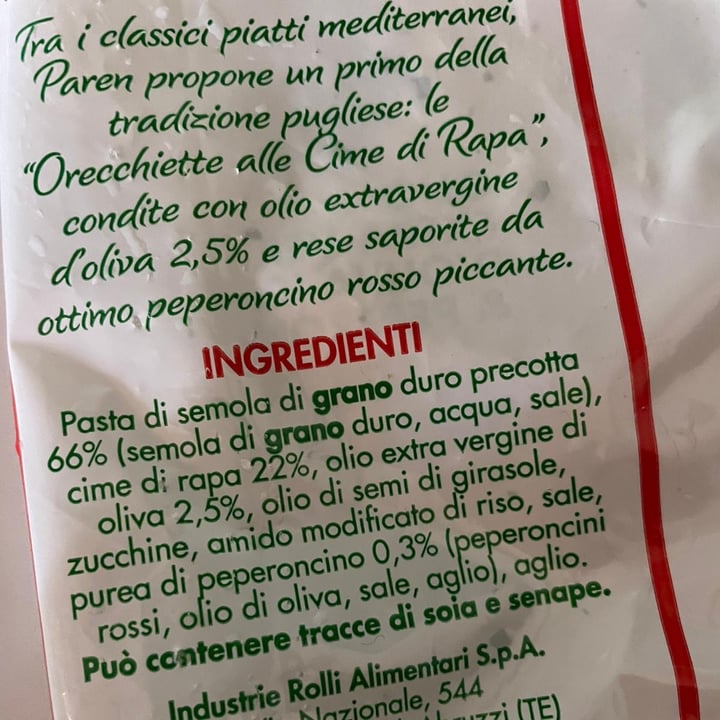 photo of Paren Orecchiette Alle Cime Di Rapa shared by @animalionline on  30 May 2022 - review