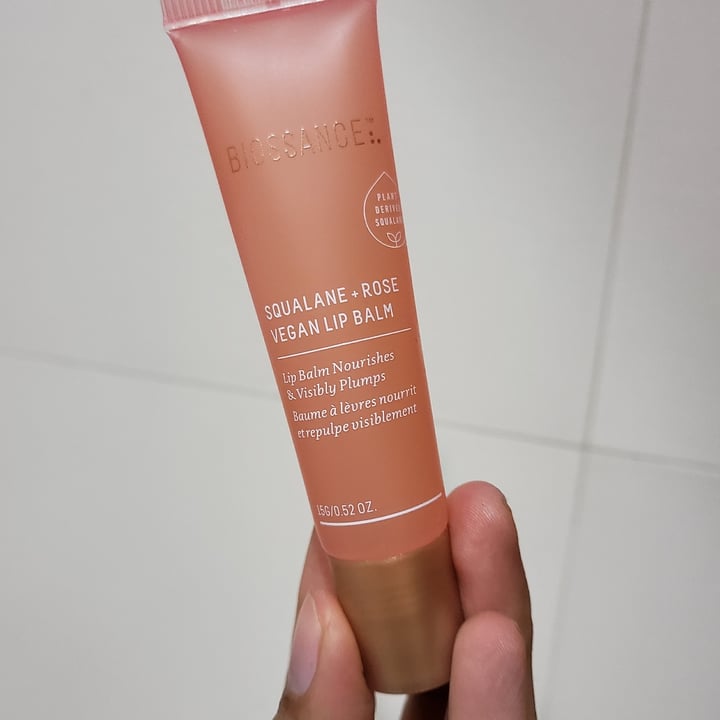 photo of Biossance Squalane + Rose Vegan Lip Balm shared by @crueltyfreetan on  26 May 2021 - review