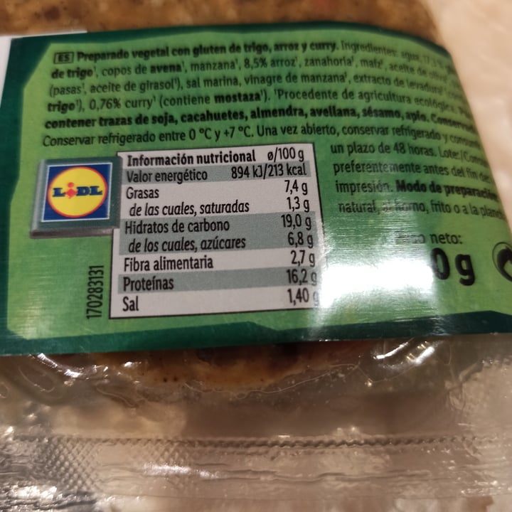 review photo of Vemondo Veggieburger trigo y arroz al curry shared by @subflava on 22 Feb 2022 - review