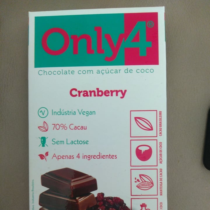 review photo of Only4 Chocolate 70% com açúcar de coco e cranberry shared by @vitorccs on 15 Nov 2022 - review