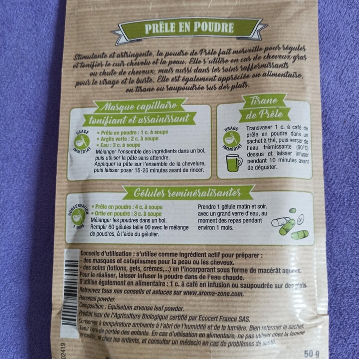 review photo of Aroma-Zone Prêle BIO en poudre shared by @samona on 23 Aug 2022 - review