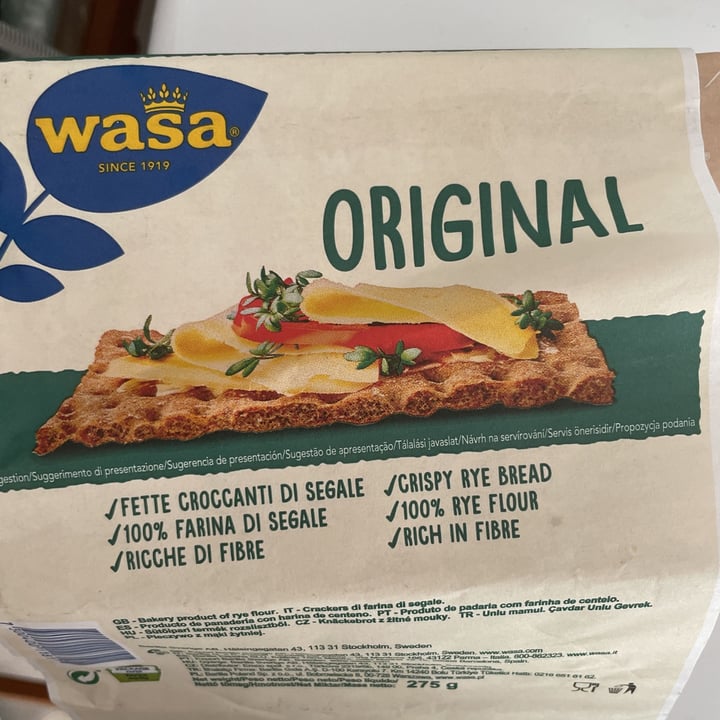 photo of Wasa Bio Wholegrain shared by @elisaruocco on  19 Aug 2021 - review