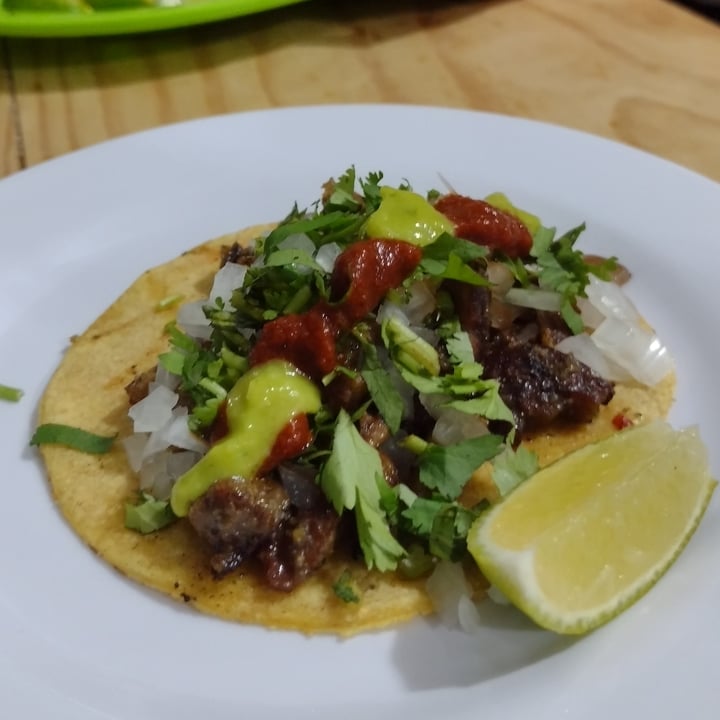 review photo of El Bajon Vegan Tacos Bistec Taco shared by @andyzavala on 11 Sep 2021 - review