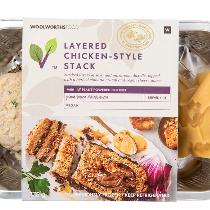 photo of Woolworths Food Layered Chicken-style Stack shared by @changingthegame on  31 Dec 2021 - review