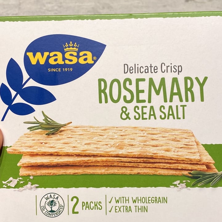 photo of Wasa Delicate crisp rosmarino e sale marino shared by @giadalett on  28 Mar 2022 - review