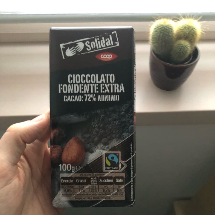 photo of Solidal coop Cioccolato Fondente Extra 72% shared by @alicespa on  23 Mar 2022 - review