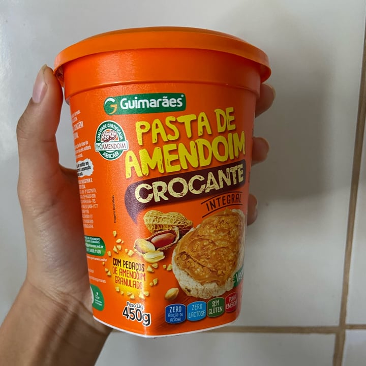 photo of Guimarães Pasta de Amendoim Crocante Integral shared by @anajuliamacedo on  06 Aug 2022 - review