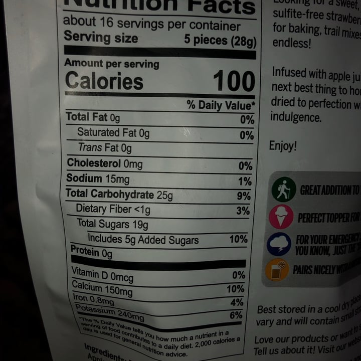 photo of Nature's Intent Dried Sweetened Strawberries shared by @kamilka on  22 Mar 2021 - review