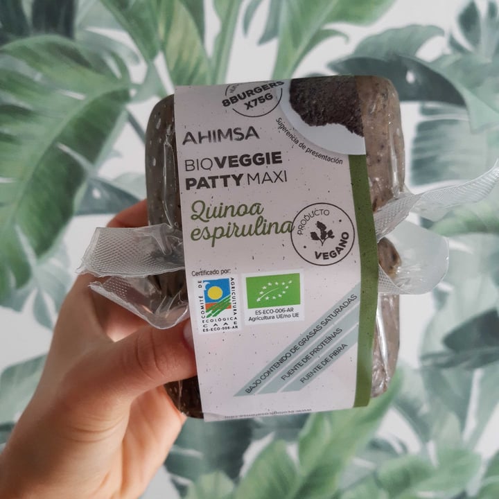 photo of Ahimsa Bio Burguer Quinoa Espirulina shared by @vegankarol on  19 Sep 2021 - review