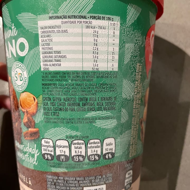 review photo of Kibon Chocolate com Pedaços De Avelã shared by @alessandraanno on 01 Apr 2022 - review