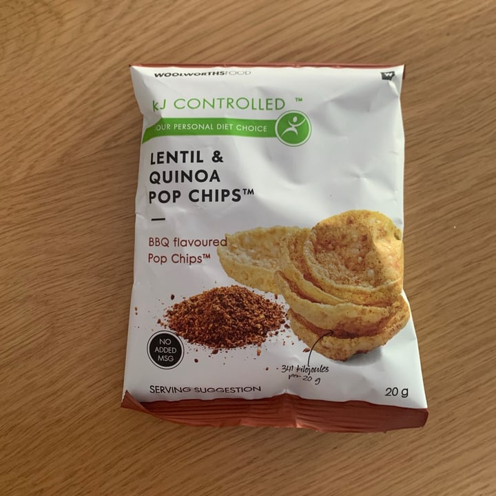 review photo of Woolworths Food Lentil & Quinoa Pop Chips BBQ Flavoured shared by @peekles on 28 Jul 2020 - review