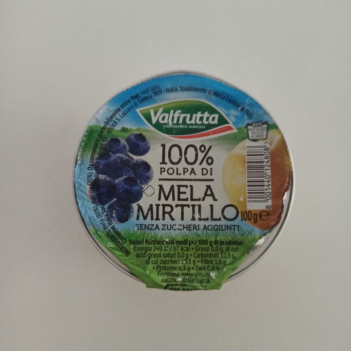 photo of Valfrutta,coop agricole. 100% Polpa Di Mela Mirtillo shared by @roxhane on  14 Oct 2022 - review