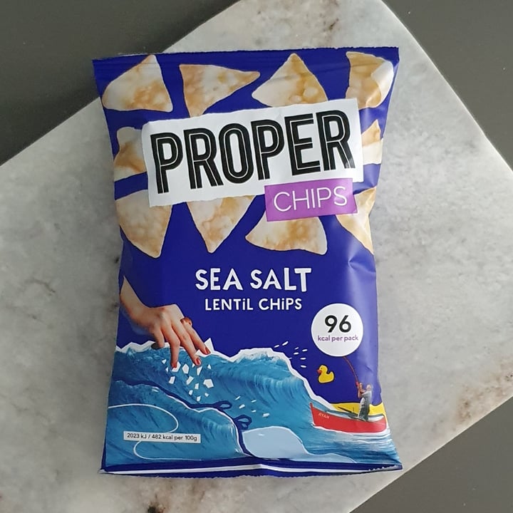 review photo of Proper Chips Sea salt lentil chips shared by @pigsaremyfriends on 20 May 2022 - review