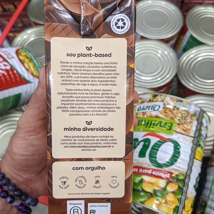 review photo of A Tal da Castanha Bebida vegetal shared by @caiqueoliveira on 21 Apr 2022 - review