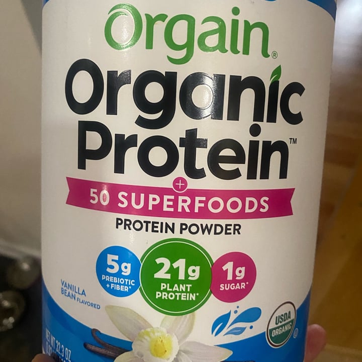 review photo of Orgain Orgain super foods and vanilla bean protein powder shared by @hnmk on 20 May 2022 - review