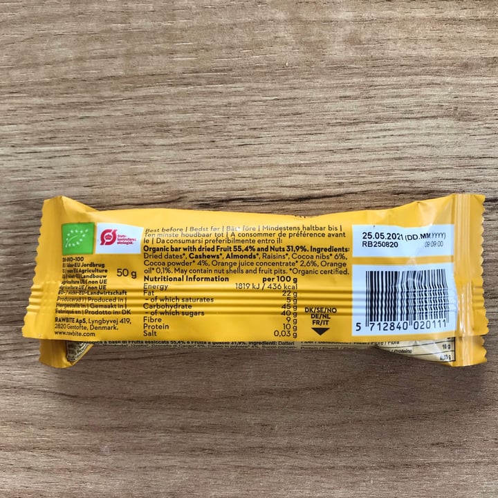 photo of Raw Bite Orange Cacao shared by @david- on  23 Oct 2020 - review