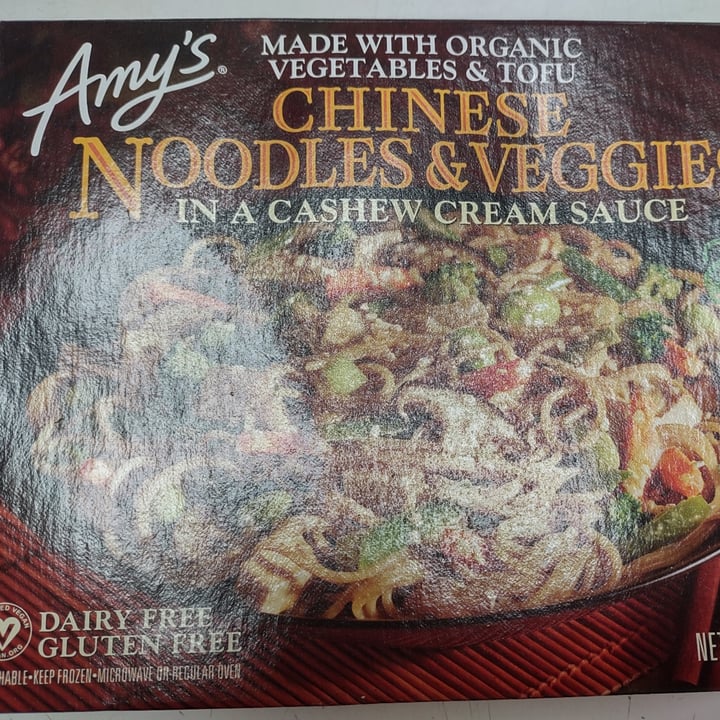 photo of Amy’s Chinese Noodles & Veggies in a Cashew Cream Sauce shared by @smartassvegan on  05 Oct 2022 - review