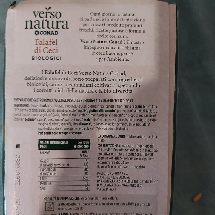 photo of Verso Natura Conad Veg Falafel Di Ceci shared by @loryunni78 on  21 Jul 2022 - review