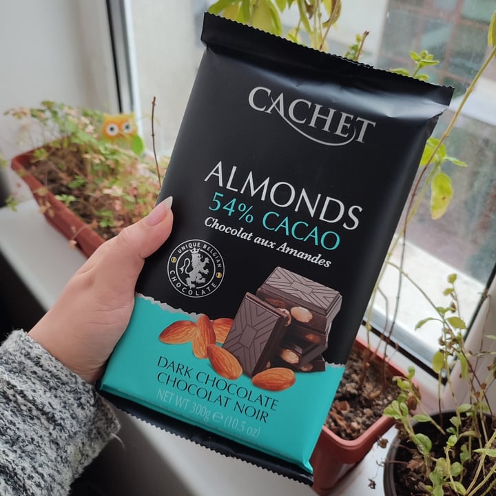 photo of Cachet Chocolate with almonds - 54% cacao shared by @flouredfingers on  02 Apr 2022 - review