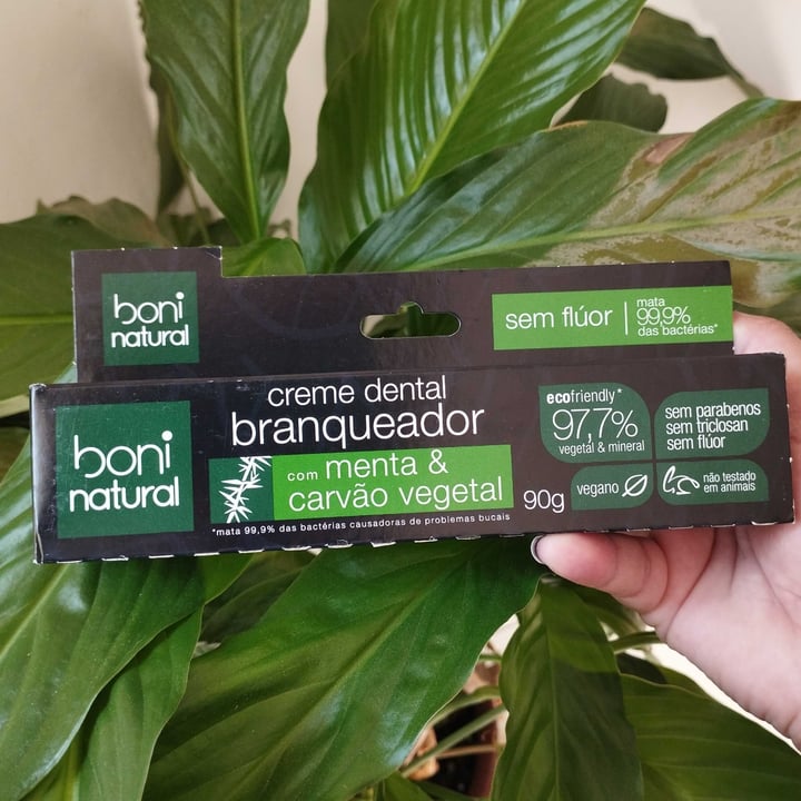 review photo of Boni natural Creme Dental Branqueador shared by @bruhcagnacci on 08 May 2022 - review
