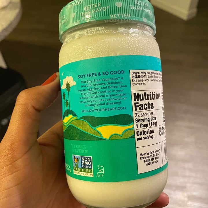 photo of Follow Your Heart Avocado Oil Veganaise shared by @abadgevegan on  08 Jan 2022 - review