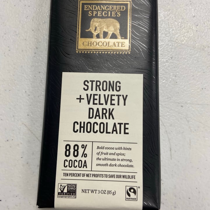 photo of Endangered Species Chocolate strong + velvety dark chocolate shared by @miaomiao9991 on  09 Feb 2021 - review