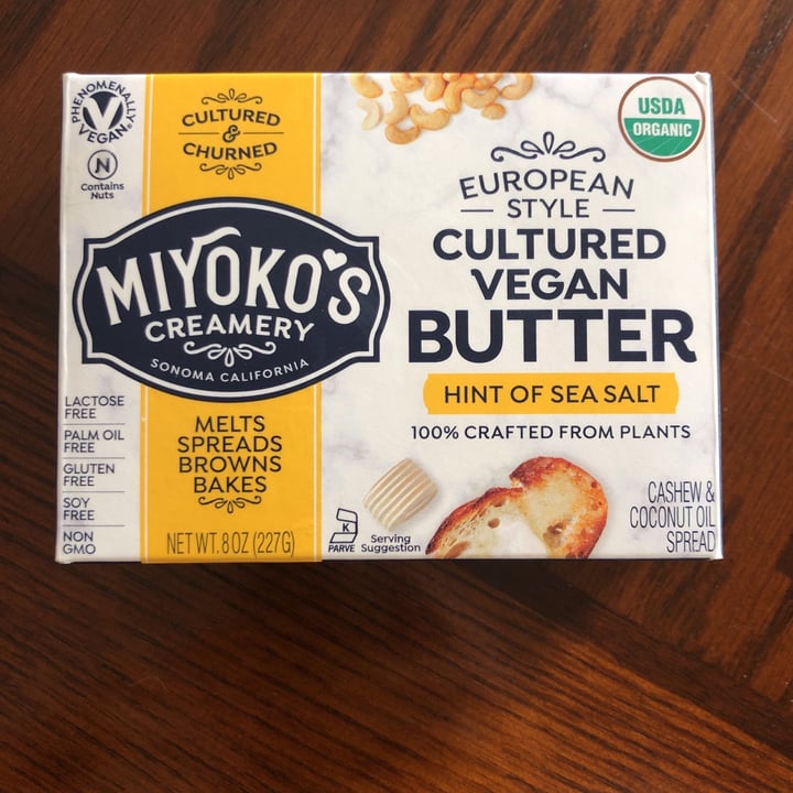 photo of Miyoko's Creamery European Style Cultured Vegan Butter Hint of Sea Salt shared by @kechew on  21 Feb 2021 - review