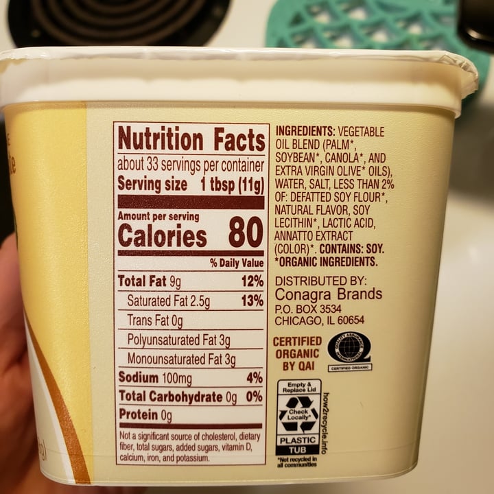 review photo of Earth Balance Organic Whipped Buttery Spread shared by @samwisesamgee on 20 Dec 2021 - review
