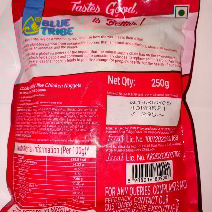 review photo of Blue tribe Plant based chicken nuggets shared by @sp1989 on 24 Oct 2021 - review