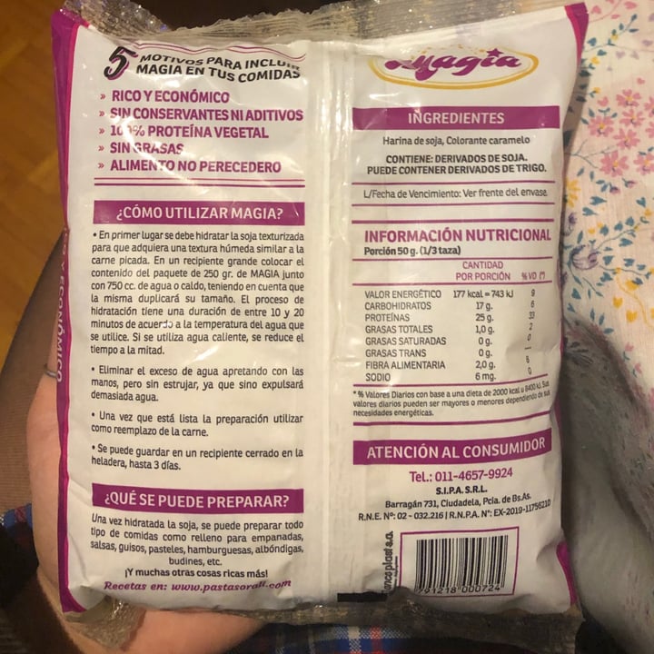 photo of Orali Magia Sustituto Carnico Texturizado de Soja shared by @camitaaboada on  24 Aug 2021 - review