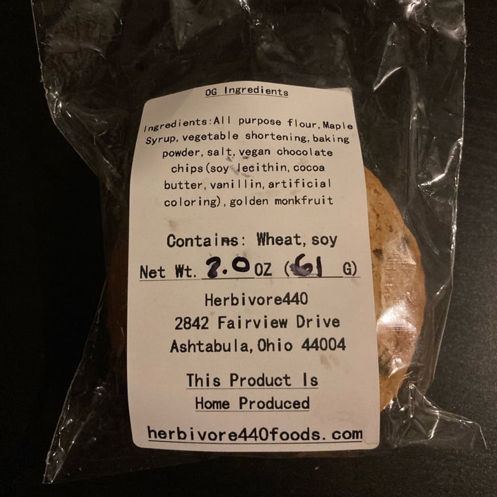 photo of Herbivore 440 OG Chocolate Chip Cookies shared by @alphanumer1c on  17 Nov 2021 - review