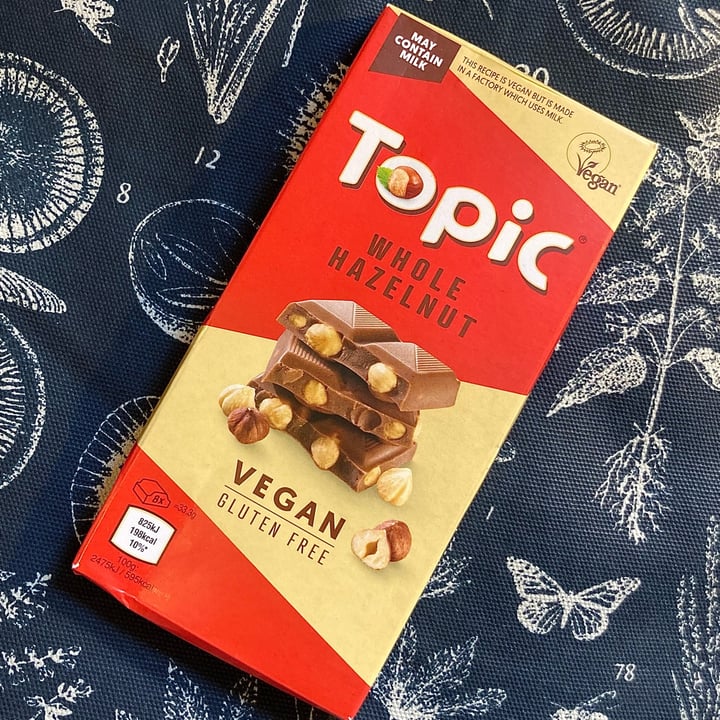 photo of Topic  Vegan Chocolate Whole Hazelnut shared by @katelouisepowell on  25 Oct 2021 - review