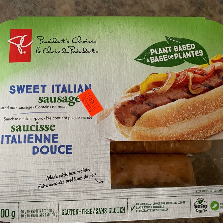 photo of President's Choice Sweet Italian Sausage shared by @louisg on  21 Mar 2021 - review