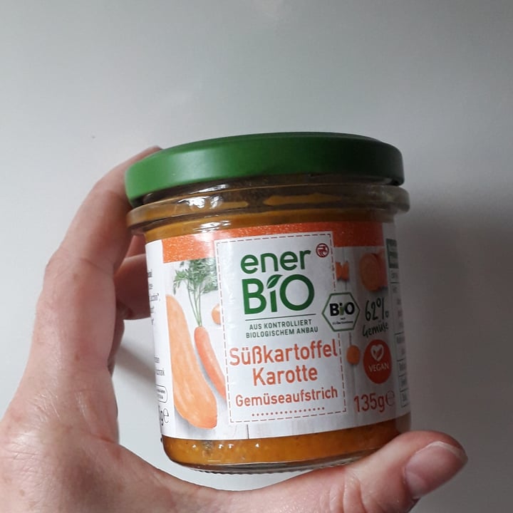 review photo of enerBio Süßkartoffel Karotte Gemüseaufstrich shared by @veggiesandra on 14 Jan 2022 - review