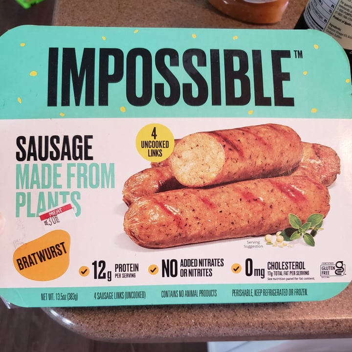review photo of Impossible Foods Impossible Bratwurst shared by @lexiegoats on 11 May 2022 - review